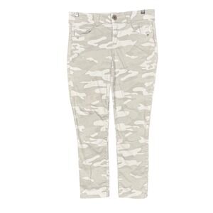 Democracy Pants Women 6 Gray Camo Ab Solution Skinny Jeans Cotton Blend Slimming